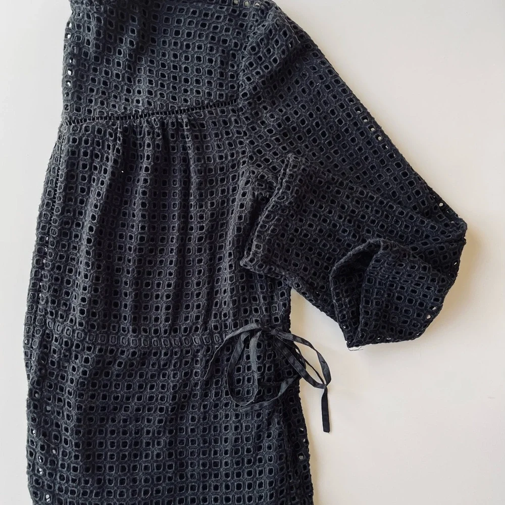 Point Sur Black Eyelet 3/4 Slv Top• 10 - Picture 2 of 8